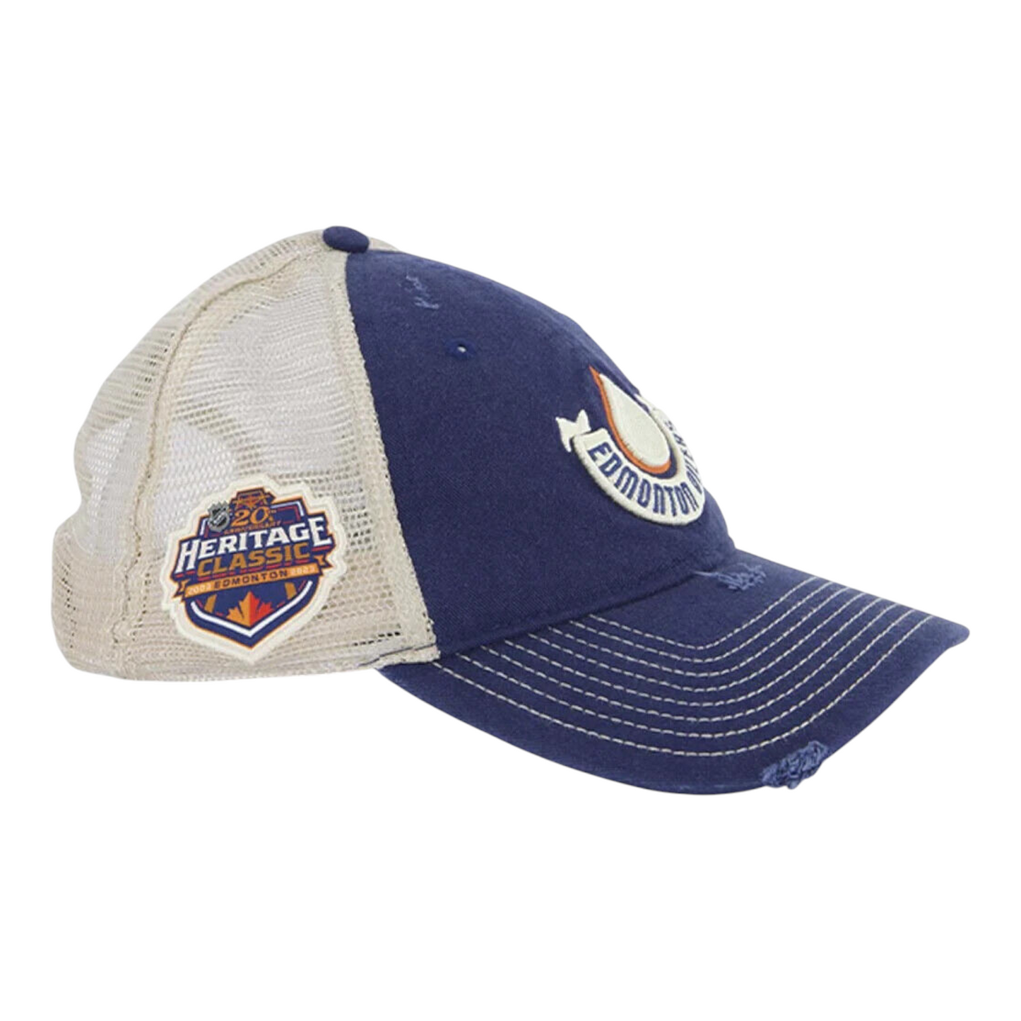 Edmonton Oilers NHL 2023 Heritage Classic Authentic Pro Adjustable Trucker Hat Cap