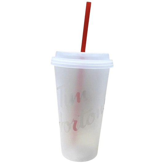 Tim Hortons 18oz Reusable Tumbler Cup + Straw